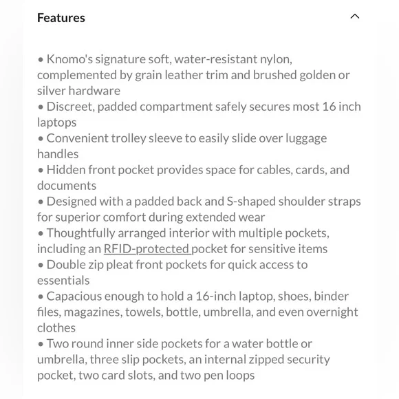 Knomo London Mayfair Beauchamp laptop backpack black - Picture 14 of 15